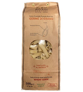 Morelli TORTIGLIONI GERME DI GRANO – Tortiglioni med vetegroddar 500g