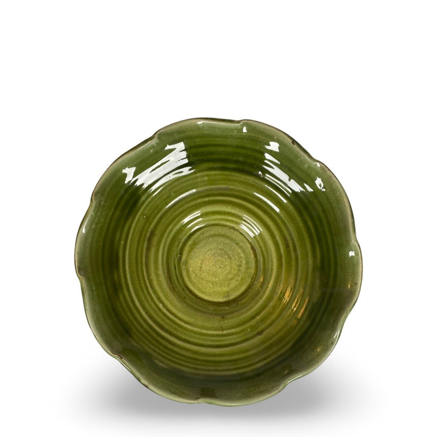 Skål / Fat GRACE SWIRL i keramik – Grön Liten Ø:34cm - 2