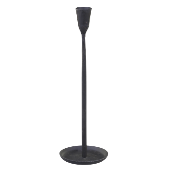 Ljusstake i järn antiksvart H:31cm