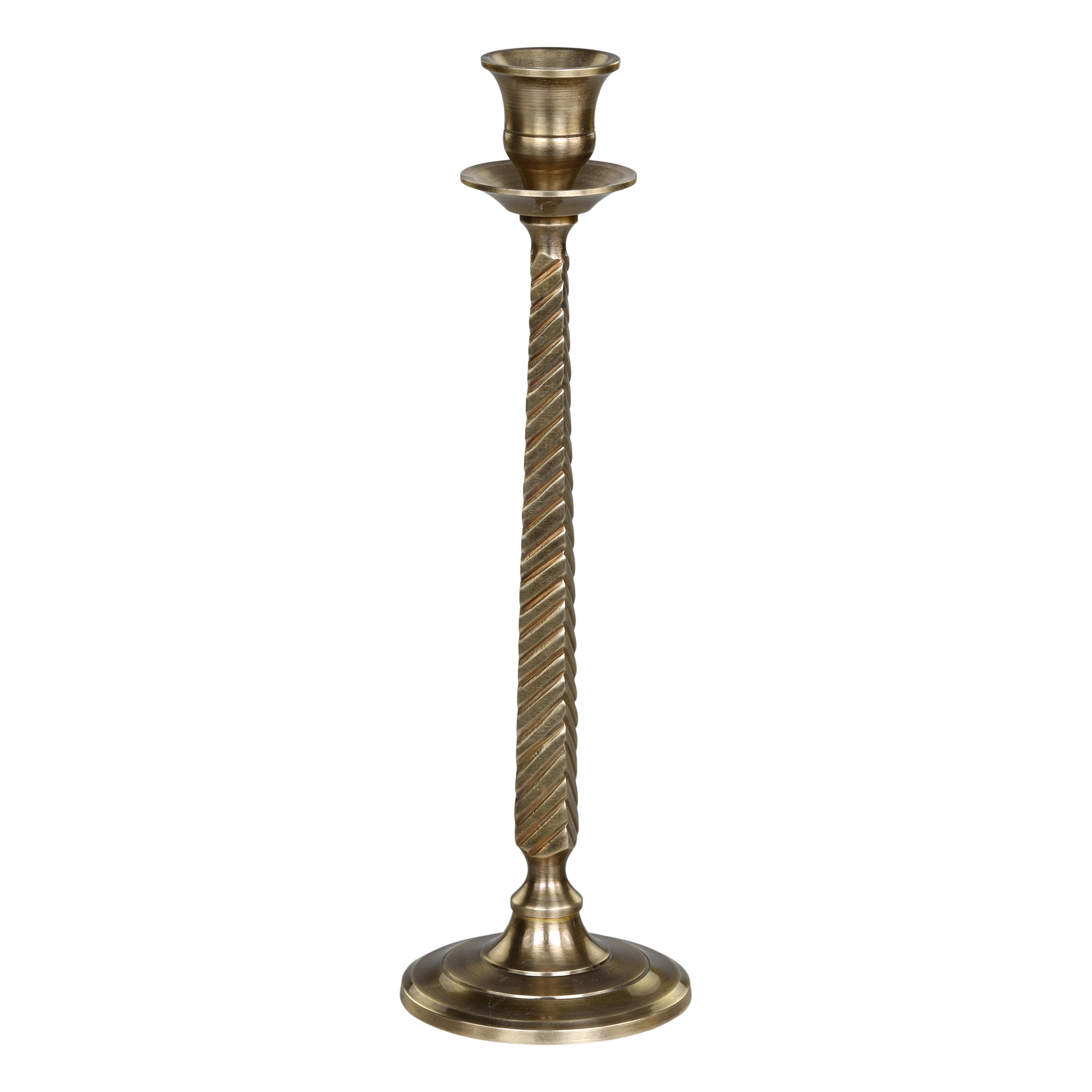Ljusstake i mässing antikbehandlad H:25,5cm