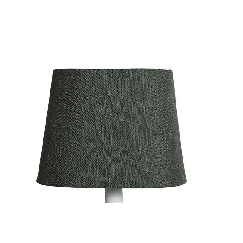Lampskärm Linnestruktur MOSSGRÖN OVAL 20x13