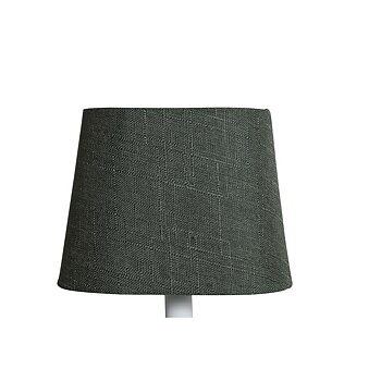 Lampskärm Linnestruktur MOSSGRÖN OVAL 20x13