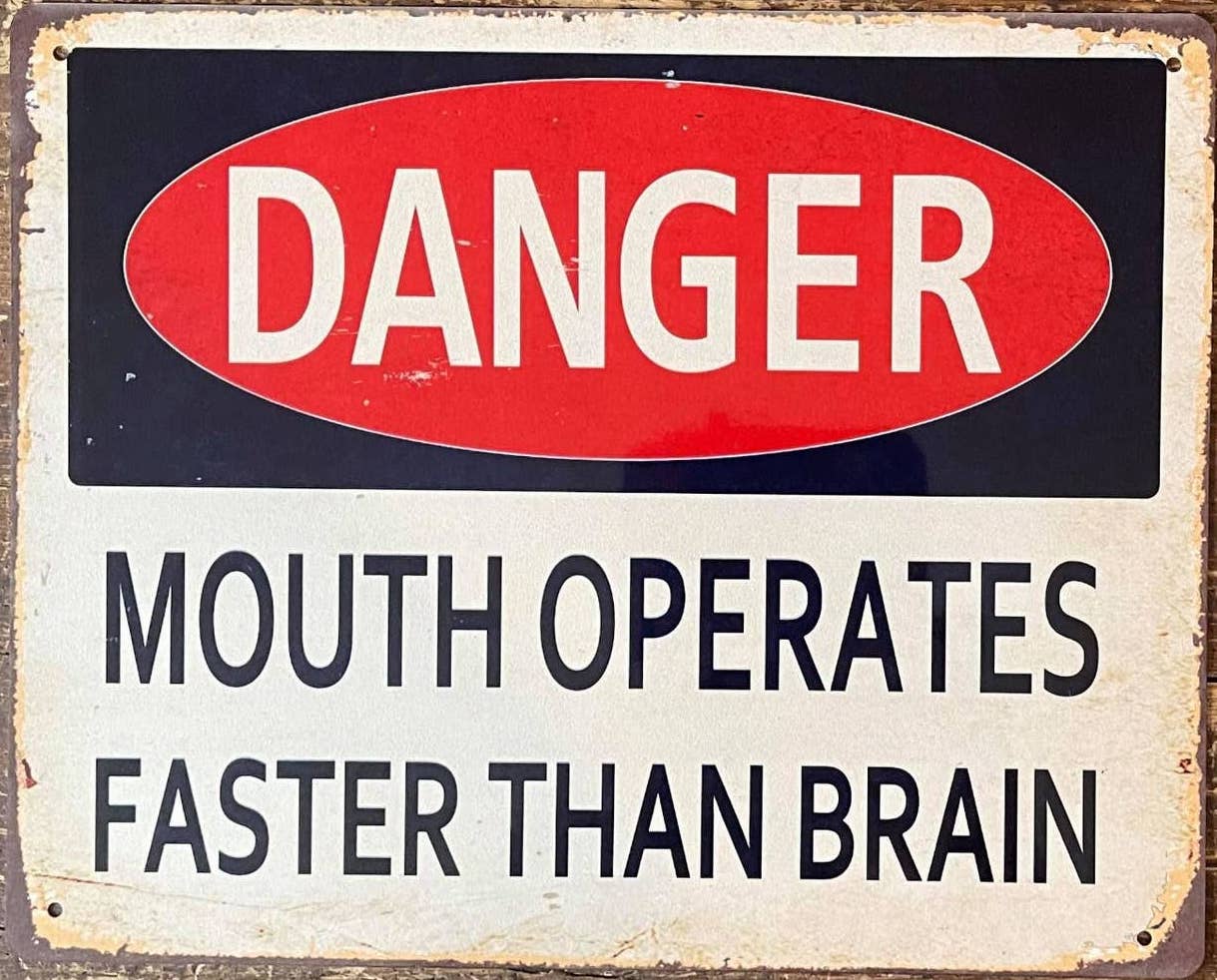 Metallskylt i vintagestil – Danger... 15x20cm - 2