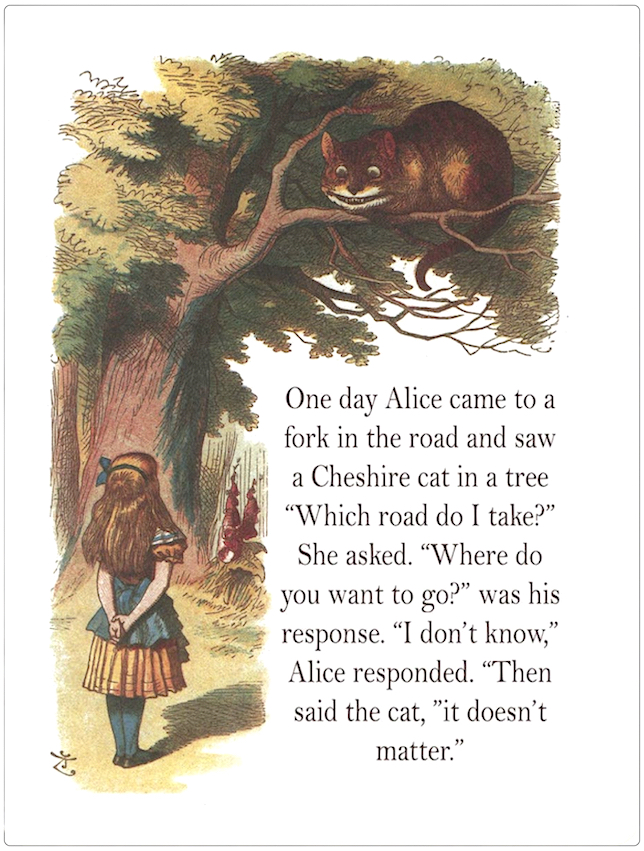 Metallskylt i vintagestil – Alice in Wonderland... the Cheshire Cat 15x20cm