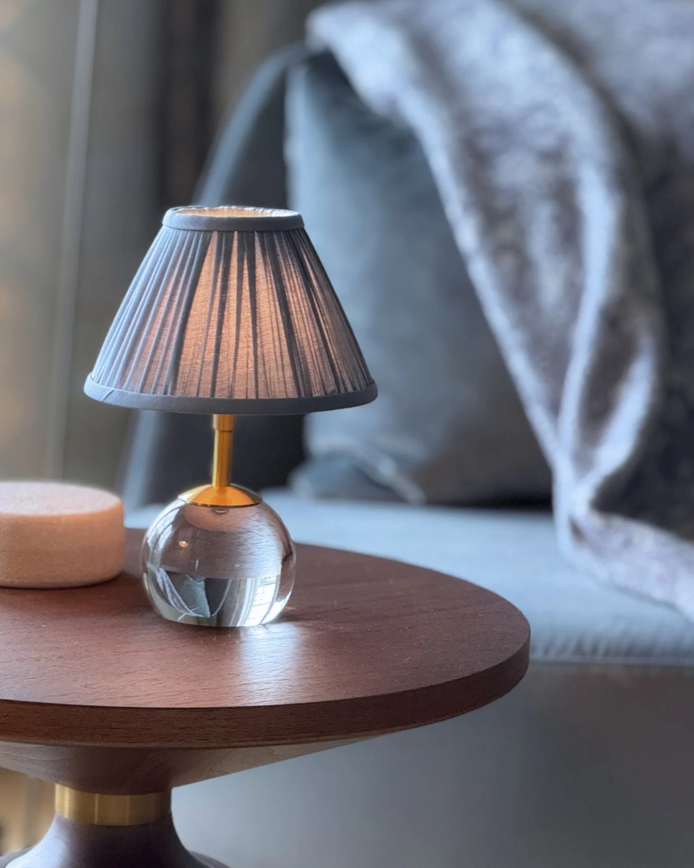 Lampskärm Dusty Blue Verona – till portabla bordslampor - 2