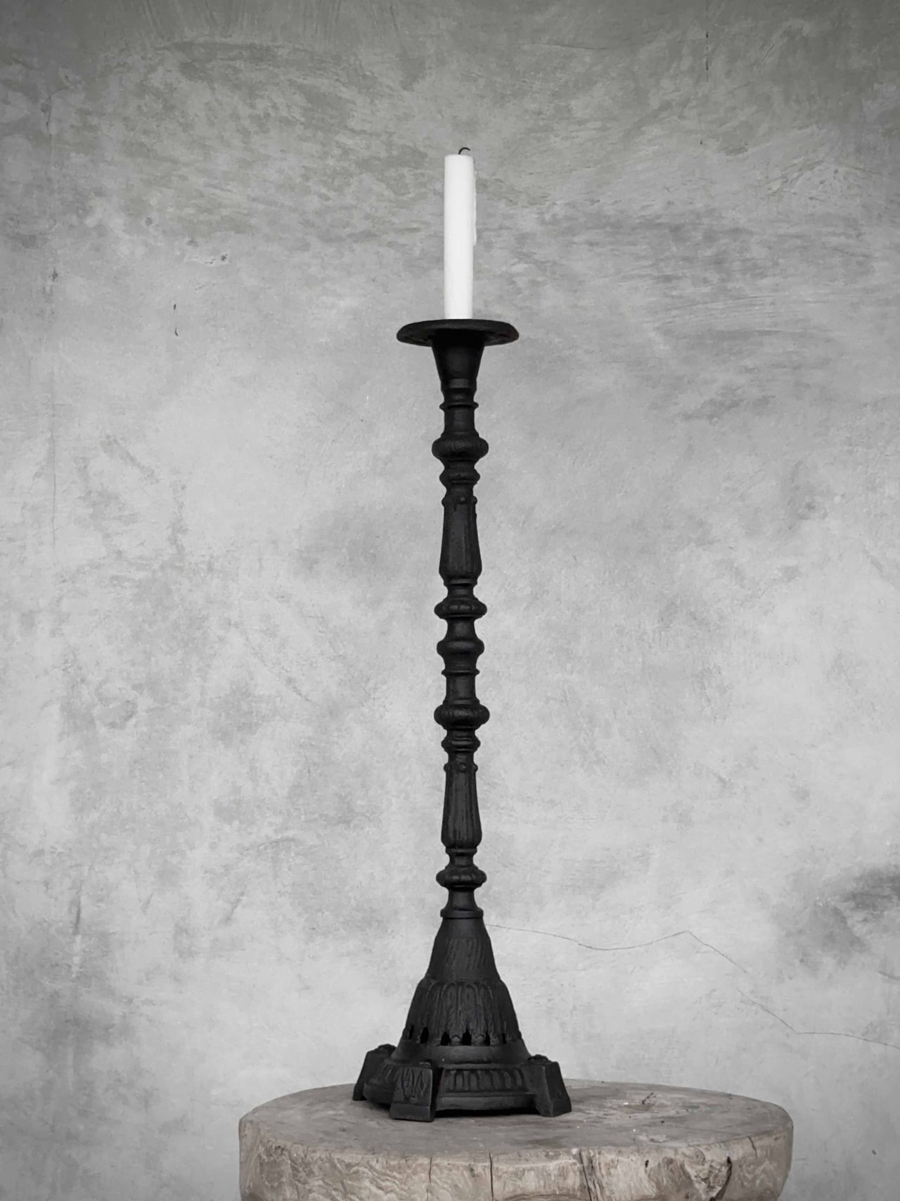 Ljusstake KALINI i gjutjärn antiksvart H:58cm - 6