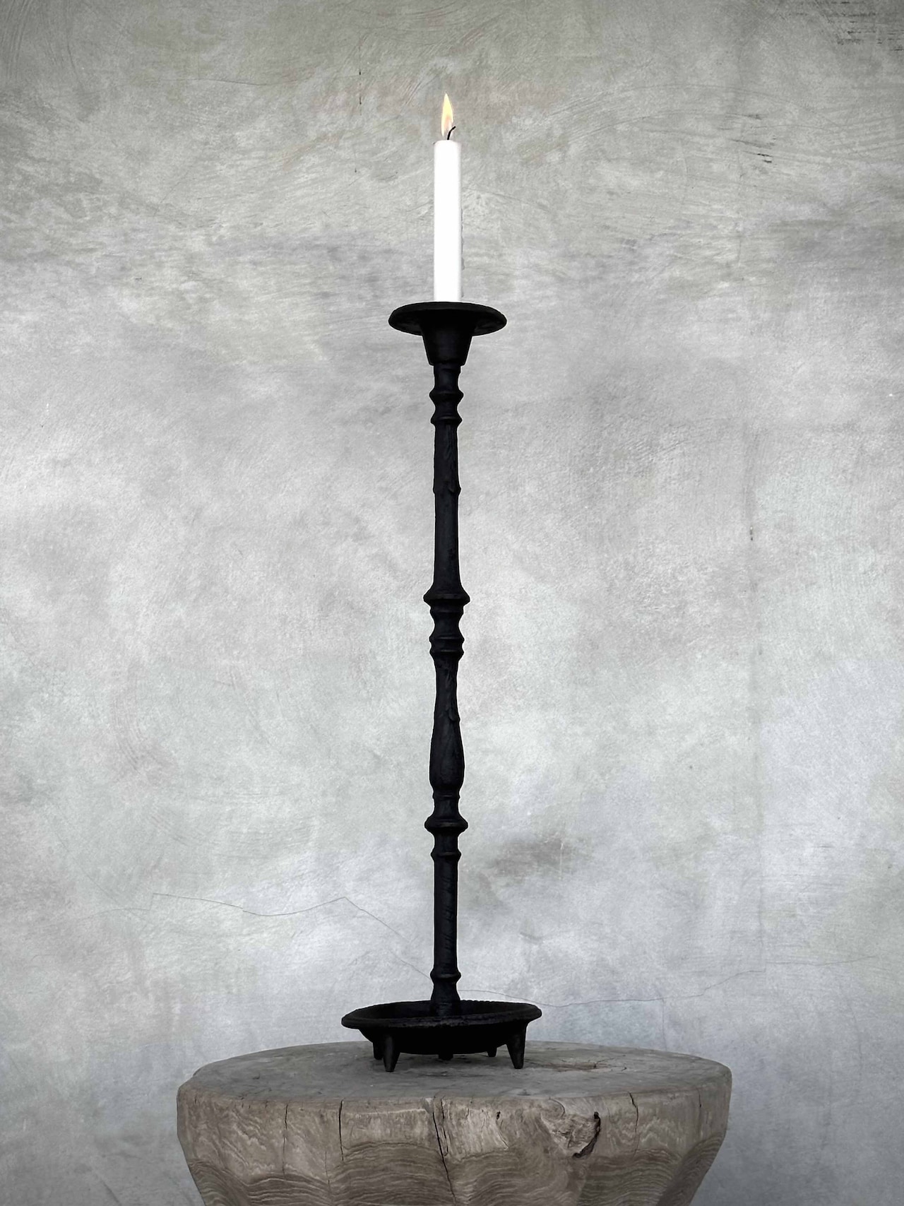 Ljusstake IRA i gjutjärn antiksvart H:58cm - 4