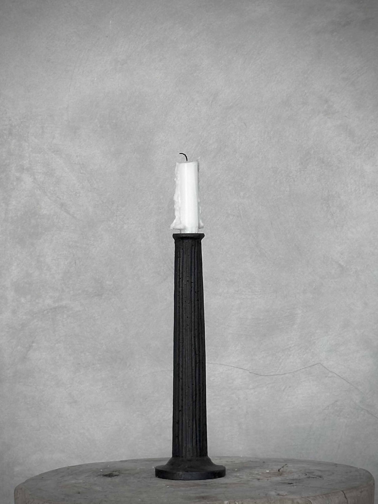 Ljusstake NOVA LARGE i gjutjärn antiksvart H:28cm - 8