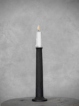 Ljusstake NOVA LARGE i gjutjärn antiksvart H:28cm