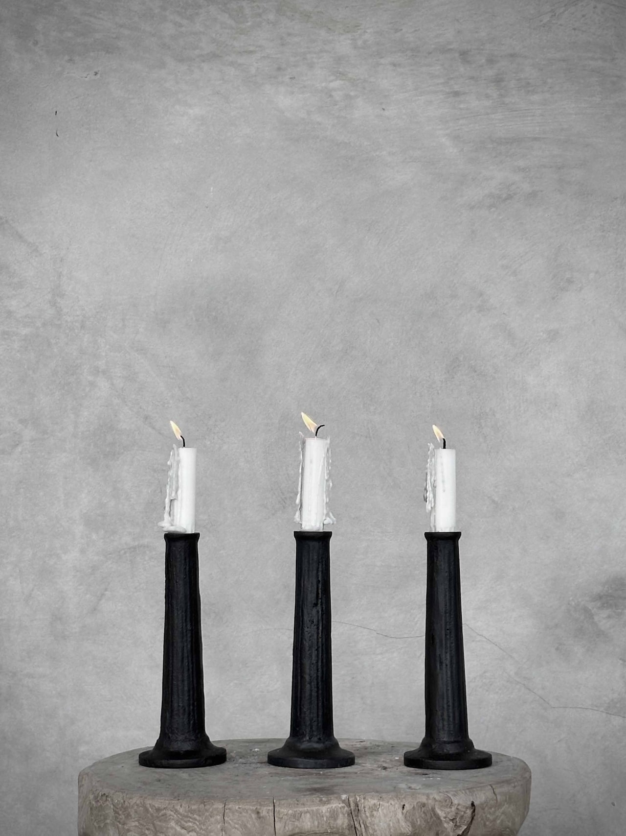 Ljusstake NOVA SMALL i gjutjärn antiksvart H:21cm - 5