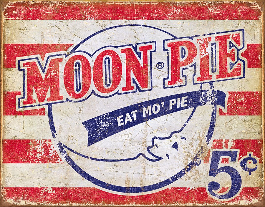 PLÅTSKYLT RETRO – MOON PIE, AMERICAN 32x41cm