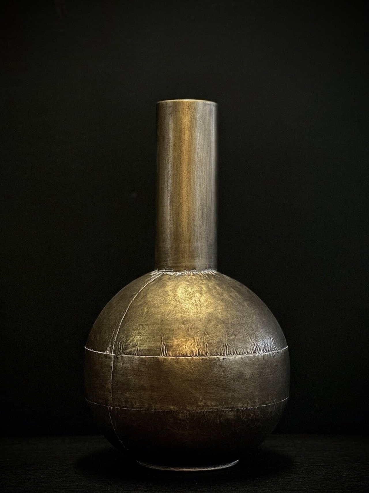 Vas HUDSON i metall antik guldfinish H:48,5cm - 4