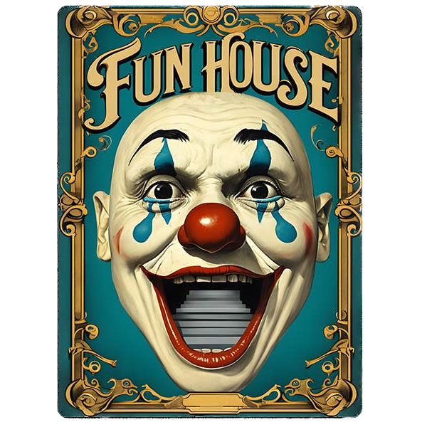 Metallskylt i vintagestil – Fun House 15x20cm - 2