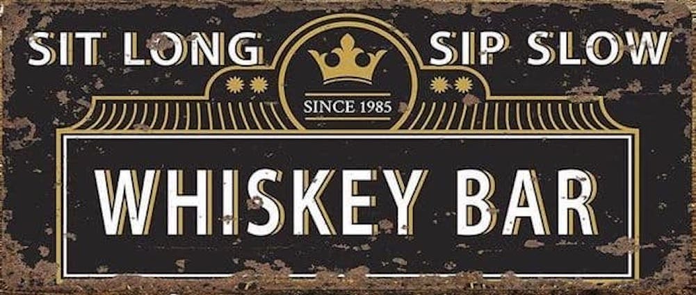 Metallskylt i vintagestil – Whiskey Bar 30x15cm - 3
