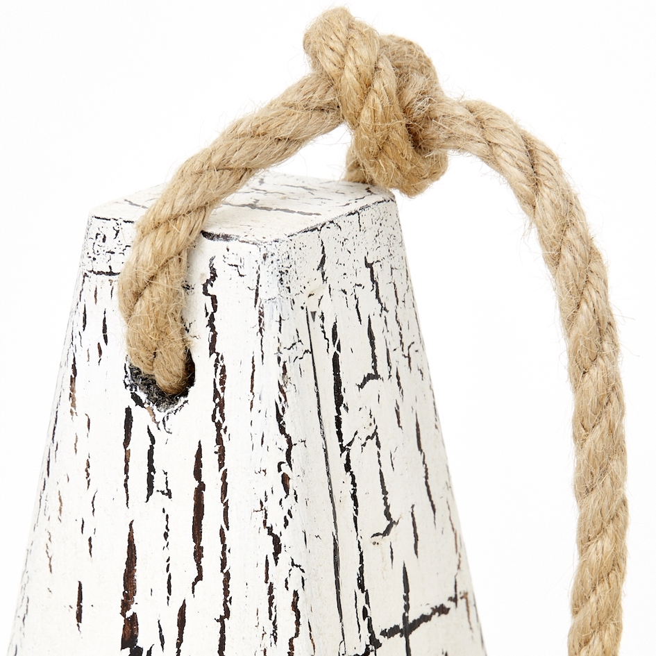 Dörrstopp vit & blå vintageboj i trä 10x40cm - 5