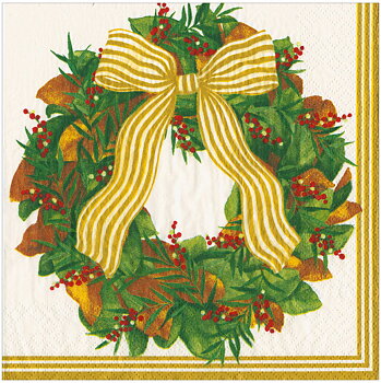 Servetter Lunch Magnolia Wreath