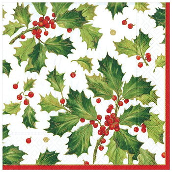 Servetter Middag Gilded Holly White