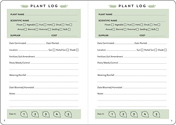 Anteckningsbok – The Gardener's Logbook 13,5x18,5cm 144 sidor