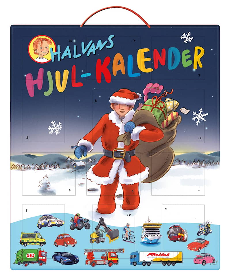 Halvans hjul-kalender, Adventskalender med 24 överraskningar 3-6 år