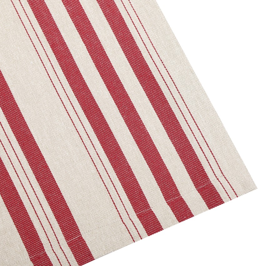 Bordsduk ISABELL Recycled OEKO-TEX® – Linne & Mörkröd 140x250cm - 2
