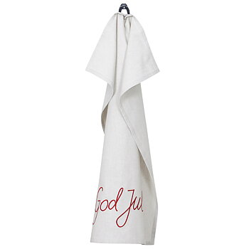 Kökshandduk med brodyr GOD JUL – Recycled OEKO-TEX® linnefärgad 50x70cm