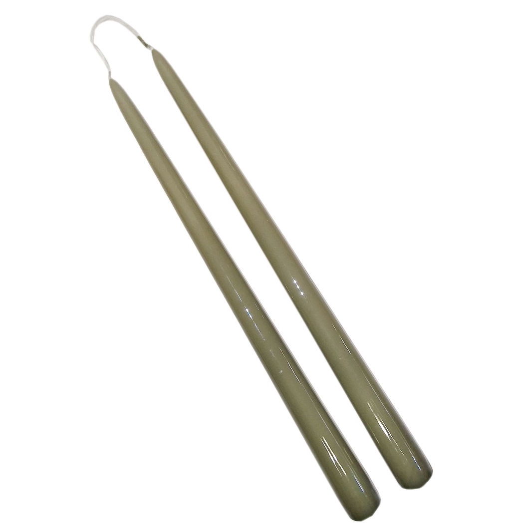 Antikljus / Parljus LACKADE DOVT OLIV H:32cm Pris/par