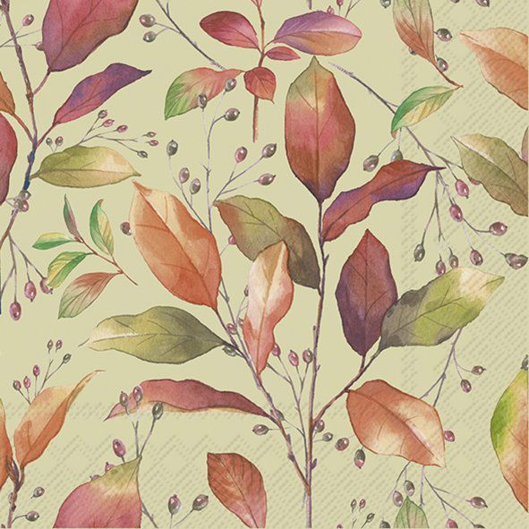 Servetter Kaffe Colorful Autumn Green