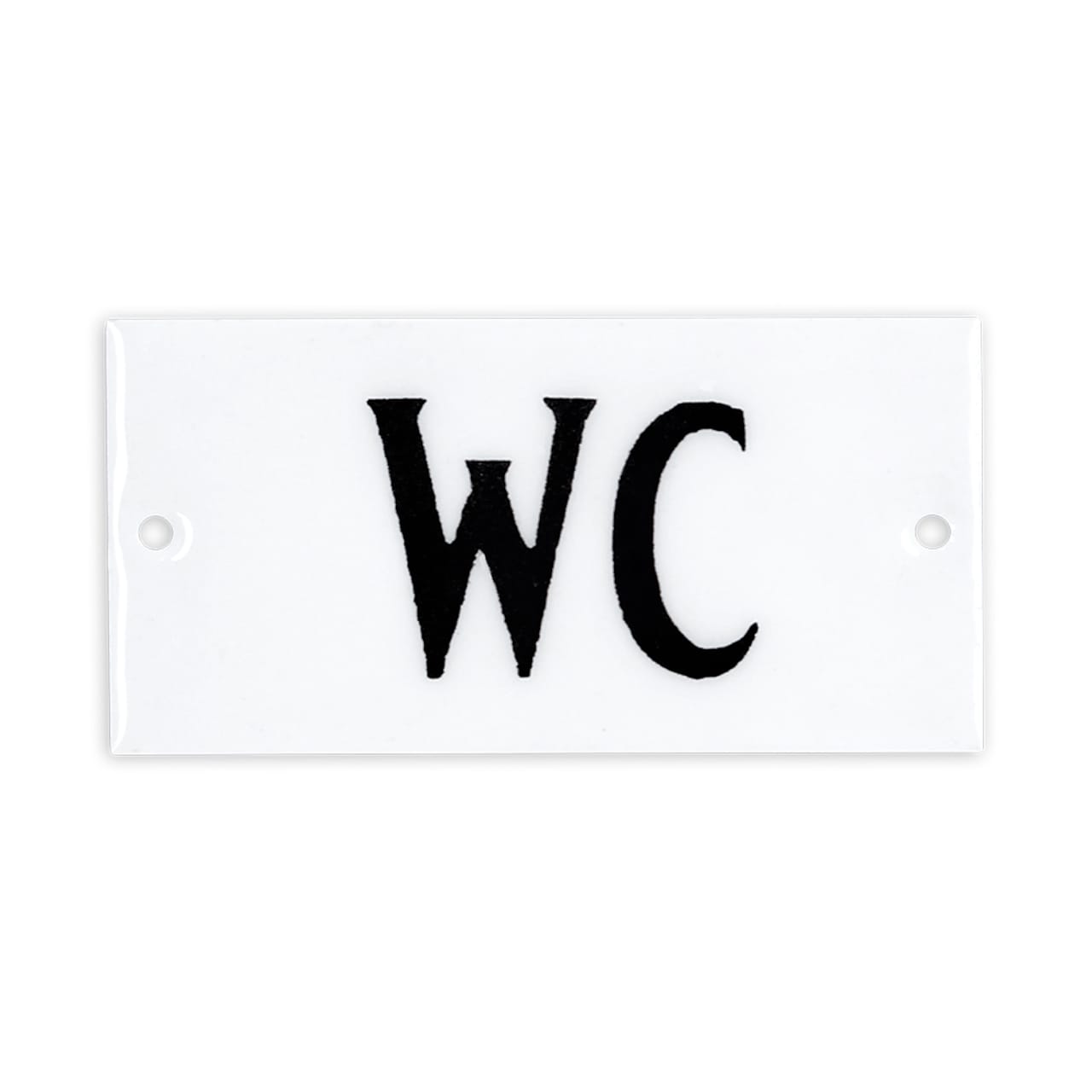 Skylt i emaljfinish – WC 9x4,5cm