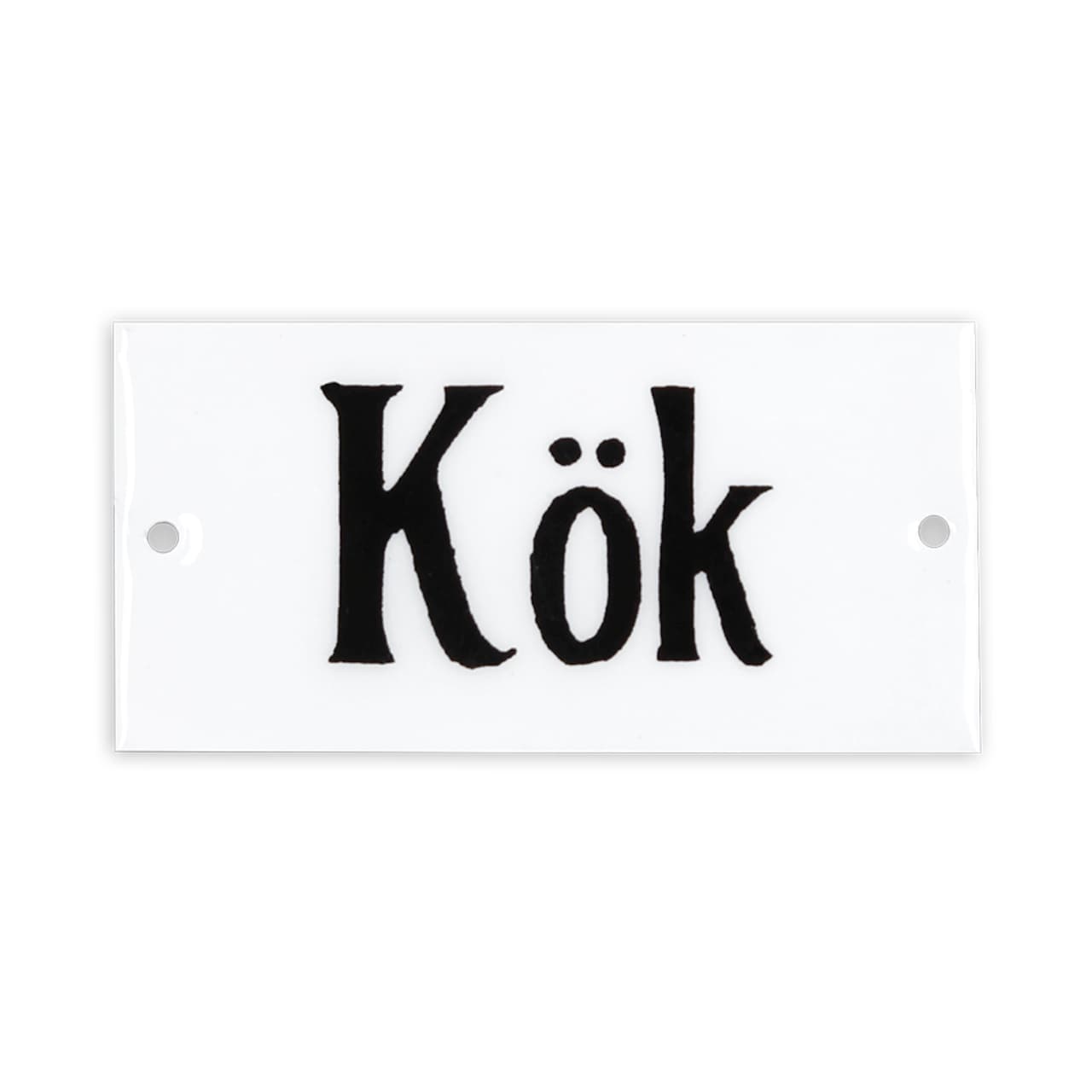 Skylt i emaljfinish – Kök 9x4,5cm