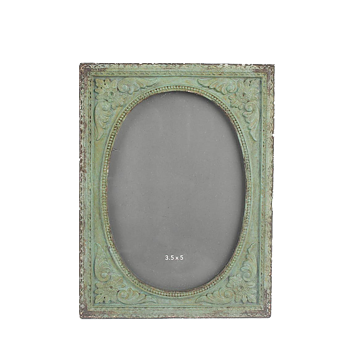 Fotoram antikbehandlad grön vintage finish 12x15,5cm