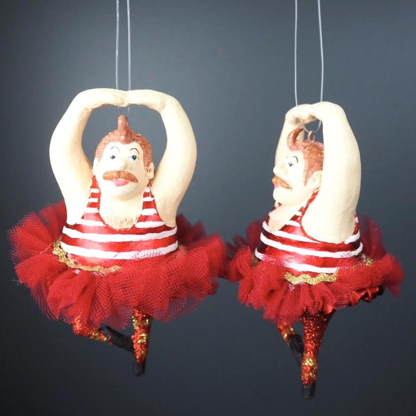 Julkula FAT MAN BALLERINA med tyll & hänge 11×5cm pris/st - 3