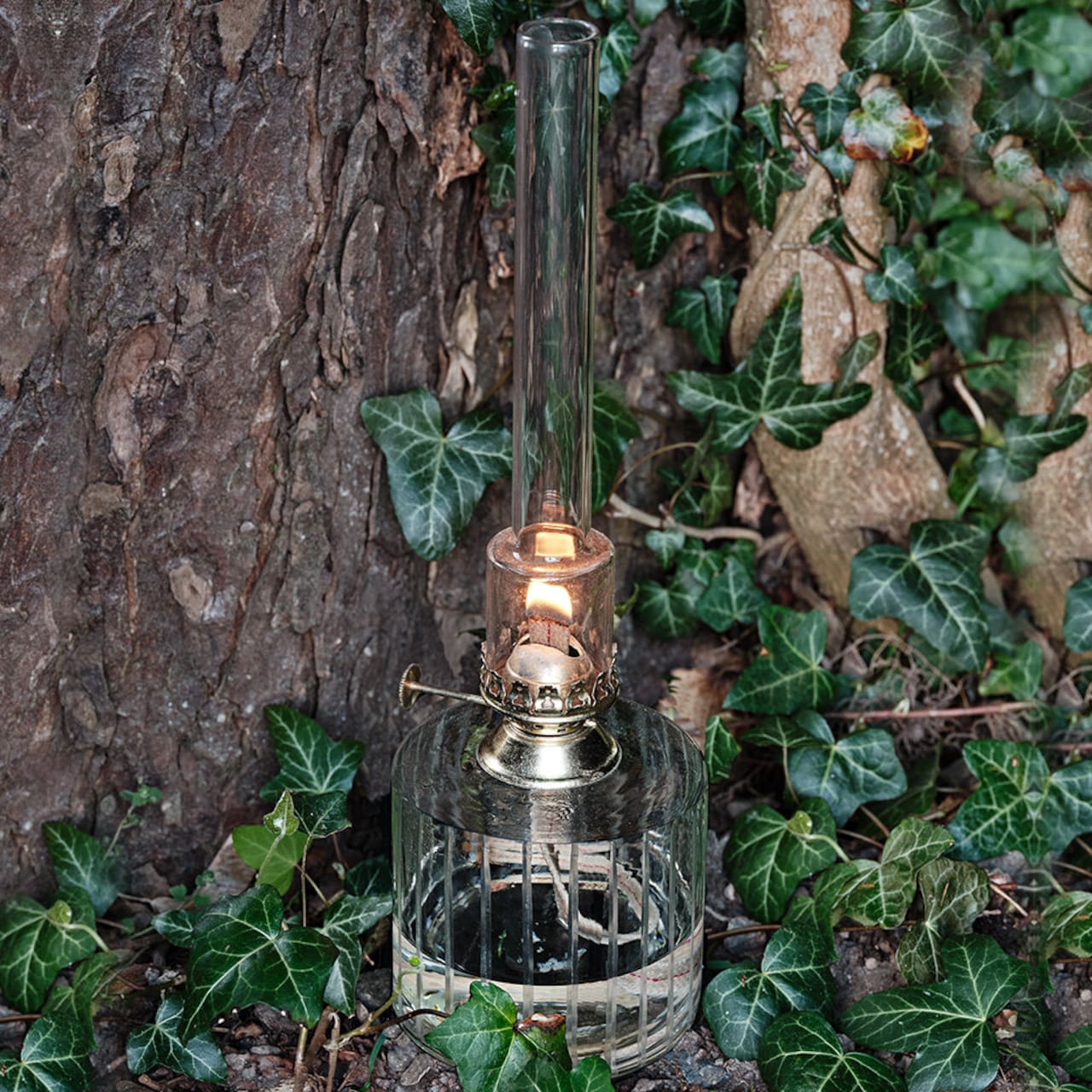 Fotogenlampa RAK STOR i etsat glas & mässing Ø:10cm H:30cm - 2