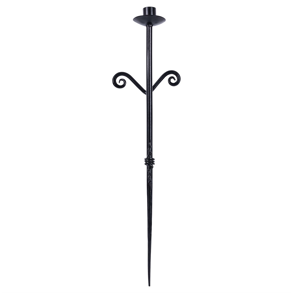 Väggljusstake i svartlackad smide H:54cm
