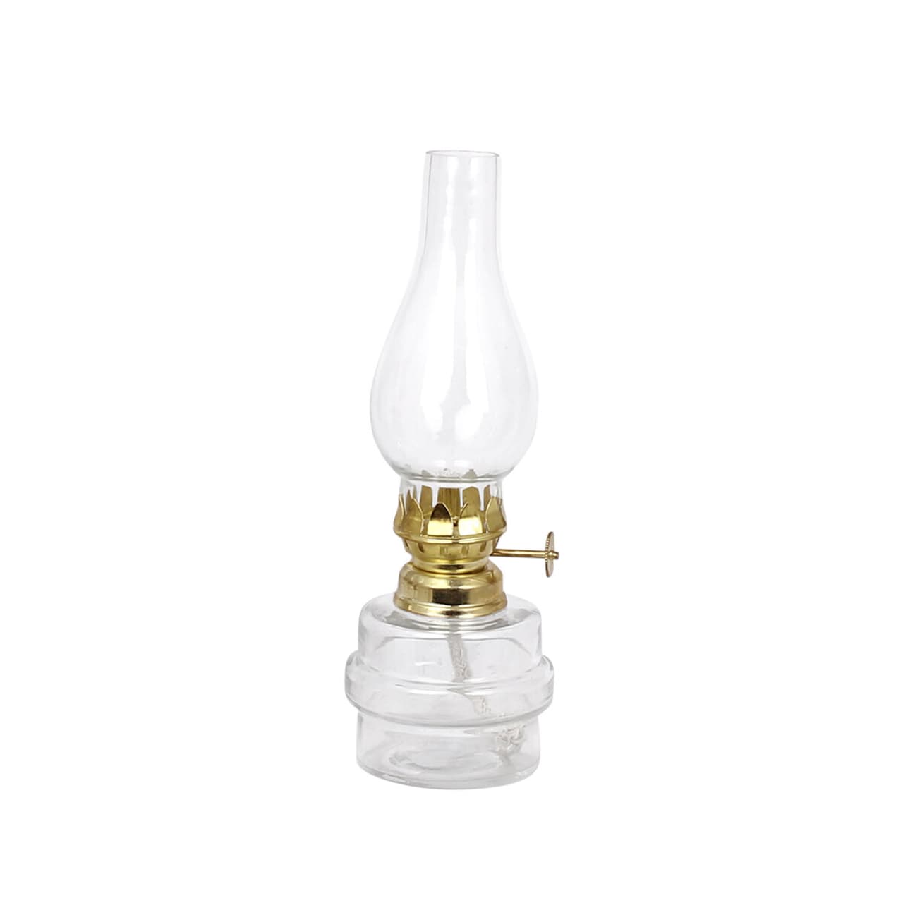 Fotogenlampa My i klarglas & mässing liten Ø7cm H19cm