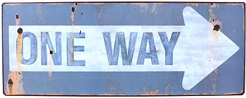 PLÅTSKYLT – One Way