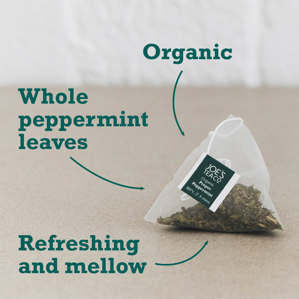 Joe's Tea – Proper Peppermint, koffeinfritt EKO 15 påsar - 3
