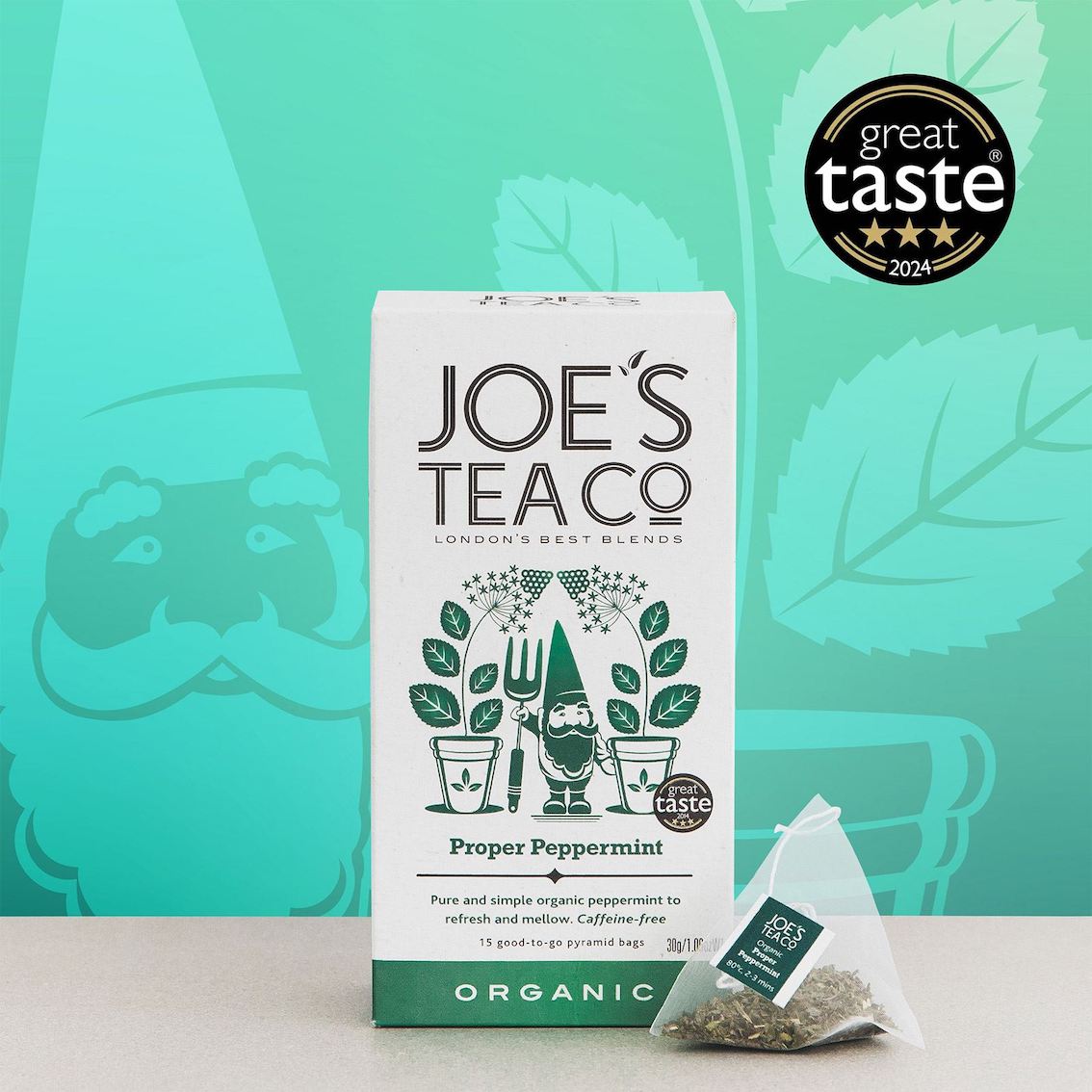 Joe's Tea – Proper Peppermint, koffeinfritt EKO 15 påsar - 2