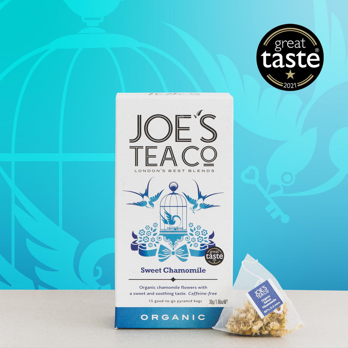 Joe's Tea – Sweet Chamomile, koffeinfritt EKO 15 påsar - 2