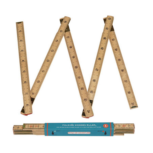 Tumstock i trä dubbelsidig tum & cm 1 meter - 5