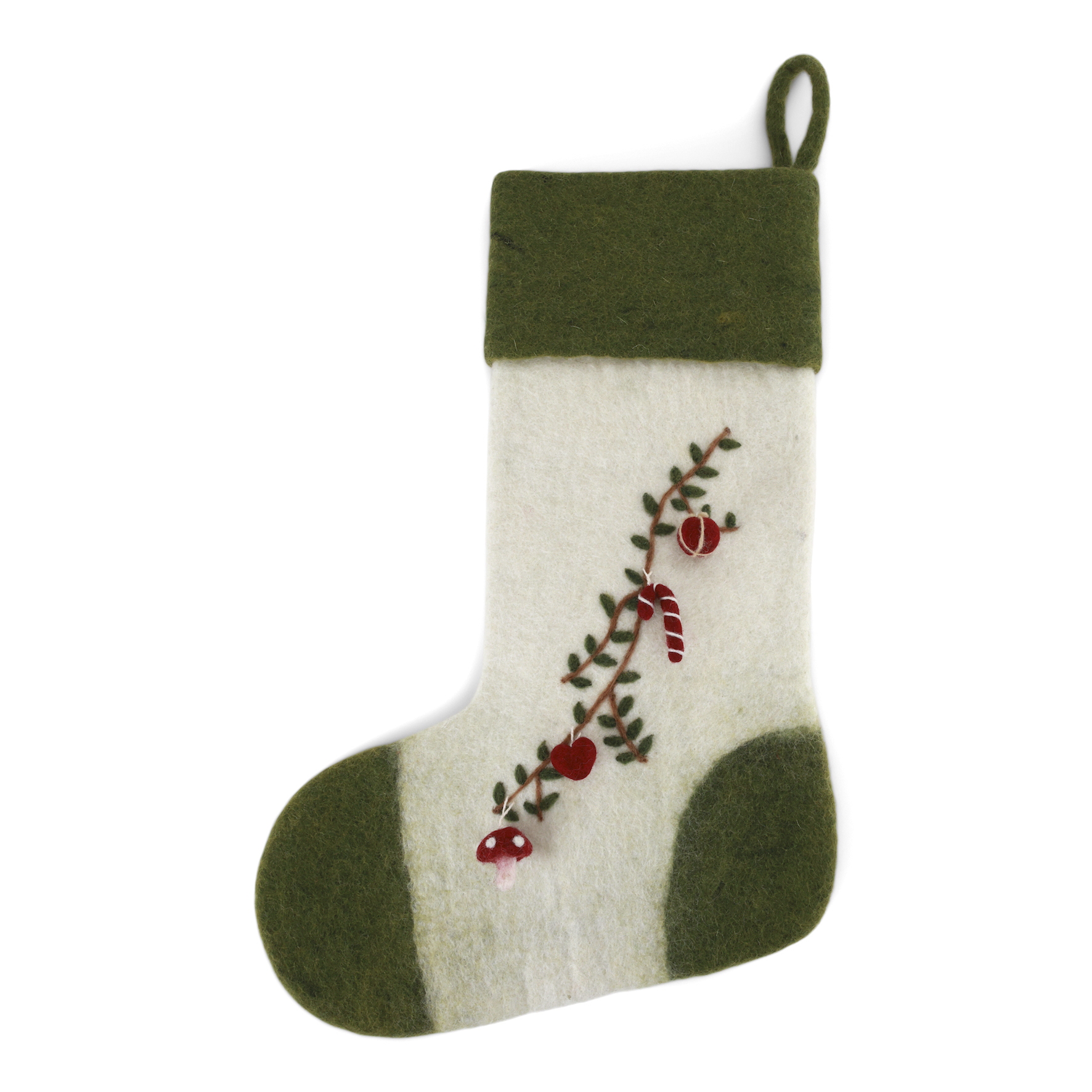 Tovad julstrumpa med girlang Fair Trade 48cm - 2