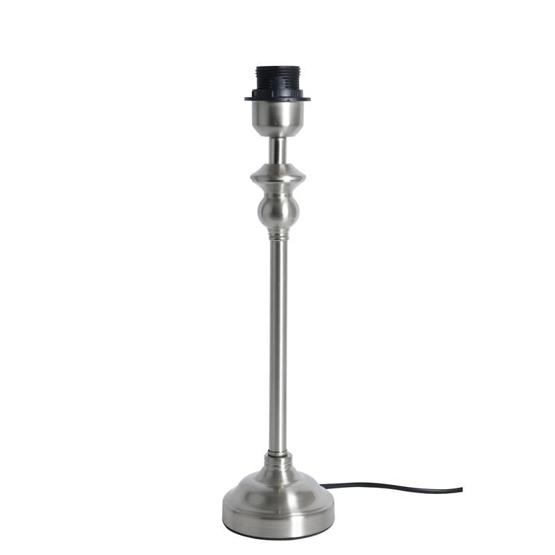 Lampfot med rund fot, silverfärgad H:42cm