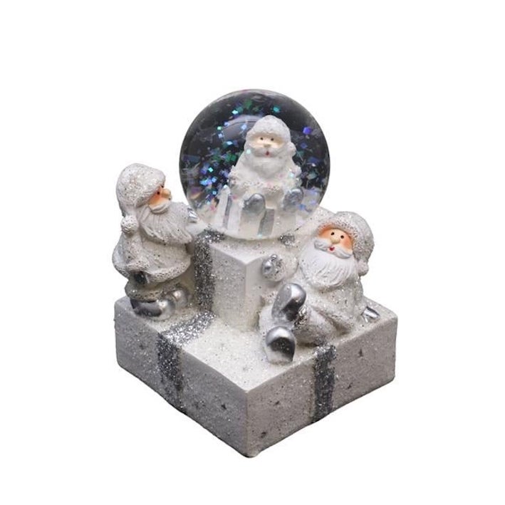 Snökula / snöglob med tomtar på paket 6,5x6,5x9,5cm