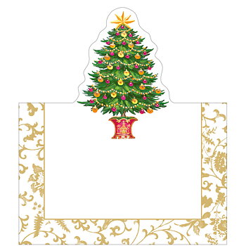 Placeringskort utstansad gran – Gilded Tree 8-pack