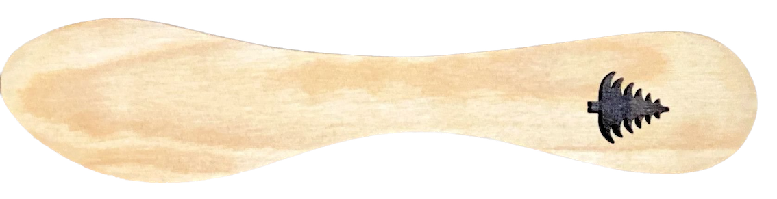 Smörkniv i oljad björk med utskuren figur – GRAN 15cm - 2