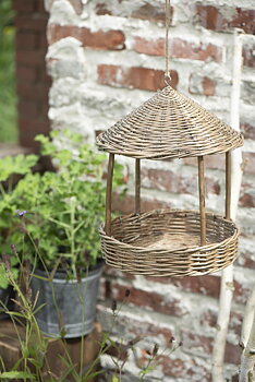 Fågelmatare i hel rotting H:30cm Ø:25cm