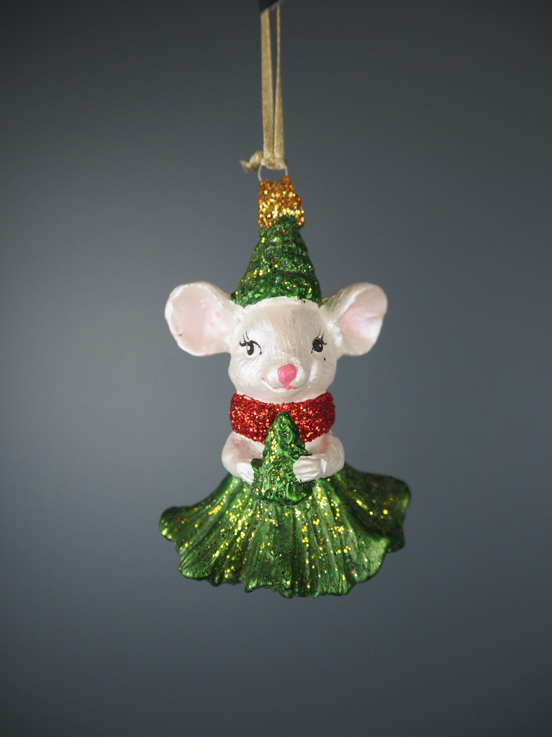Julkula MINI MOUSE – Liten glittrande minimus i grönt Pris/st - 4