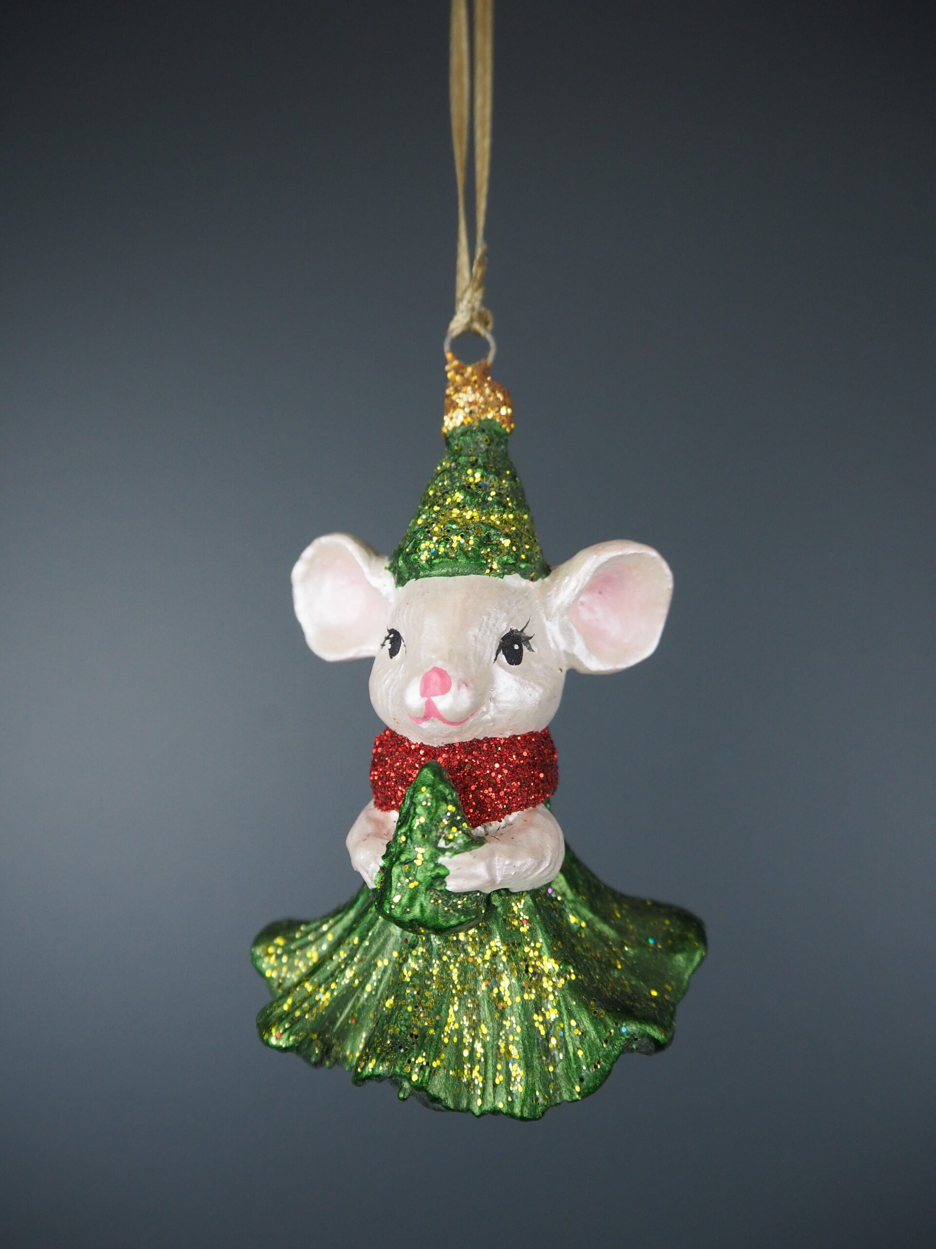 Julkula MINI MOUSE – Liten glittrande minimus i grönt Pris/st - 3