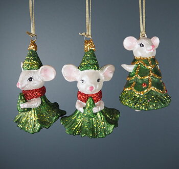 Julkula MINI MOUSE – Liten glittrande minimus i grönt Pris/st