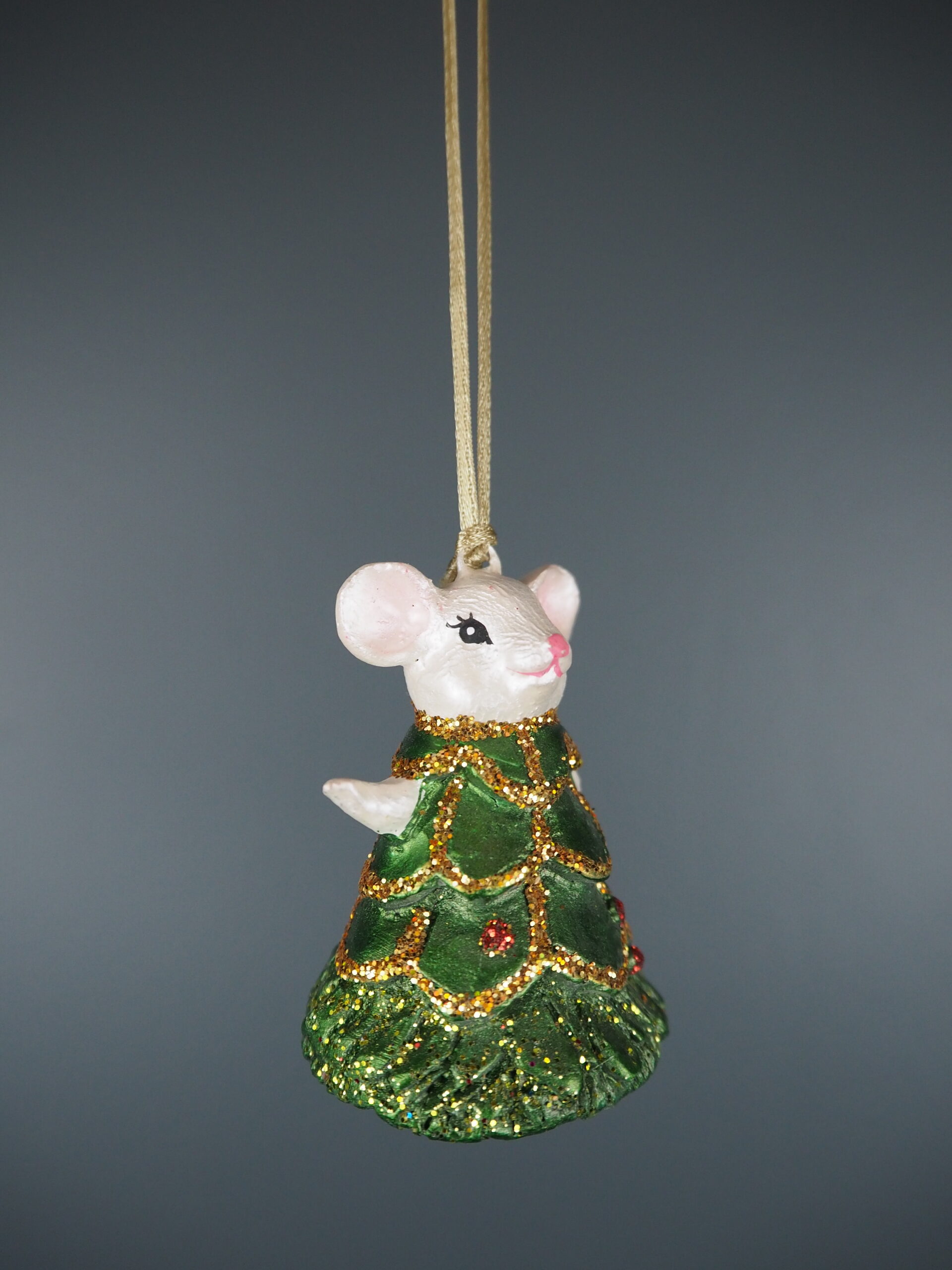 Julkula MINI MOUSE – Liten glittrande minimus i grönt Pris/st - 6