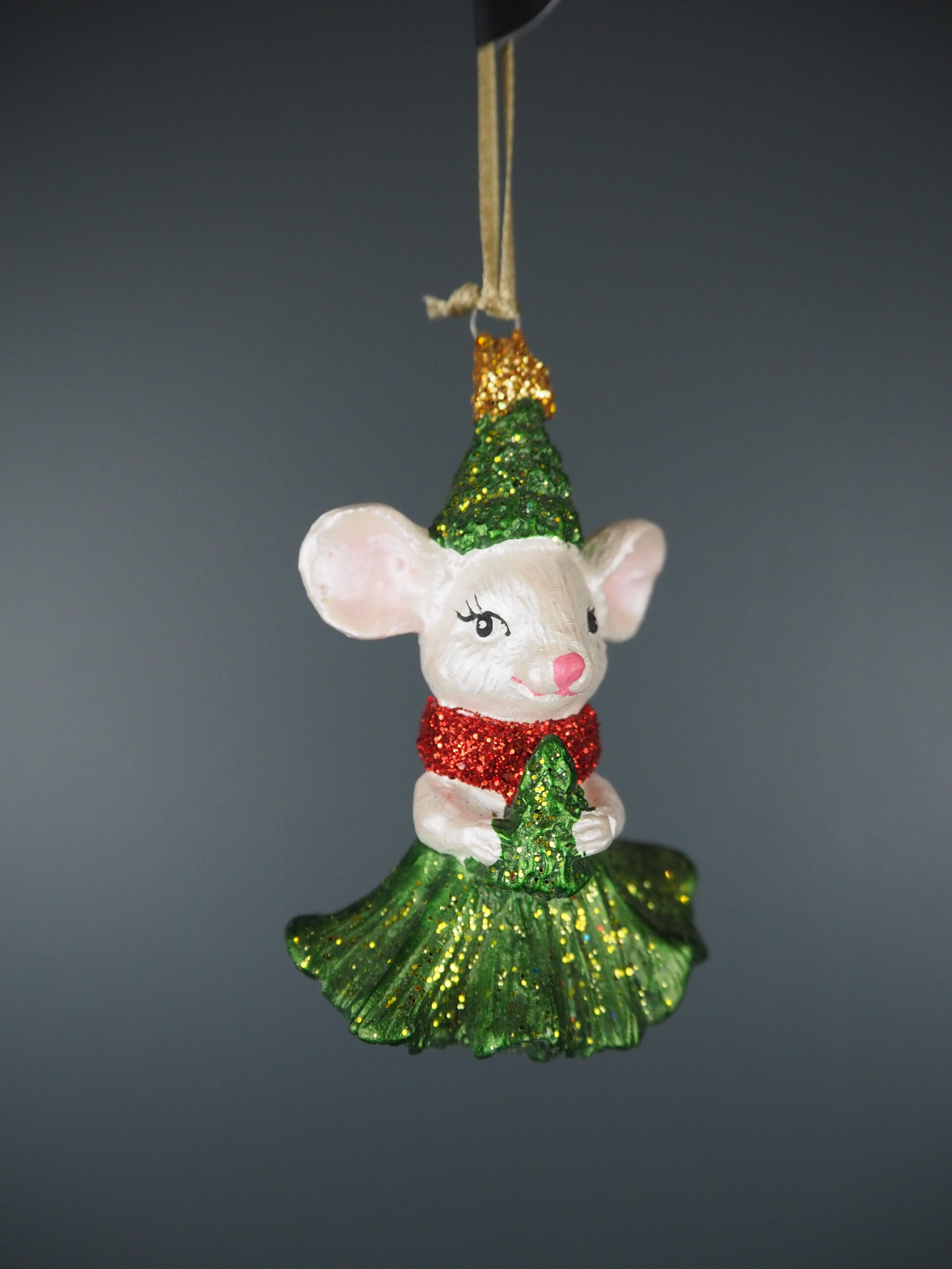 Julkula MINI MOUSE – Liten glittrande minimus i grönt Pris/st - 2